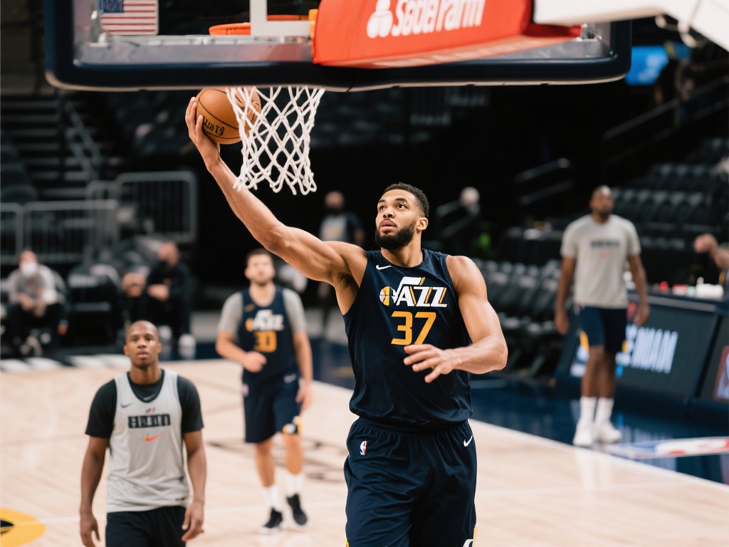 戈贝尔统治内线!近4场场均20+18,投篮命中率高达71% 戈贝尔的成功并非偶然。优秀的训练习惯和比