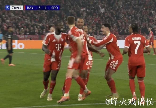 拜仁后卫约纳坦-塔喜获欧冠首球，堪比铁树开花